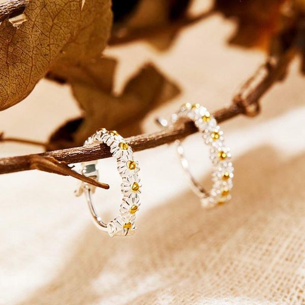 hoop & huggie cute flower daisy earrings for women round vintage circle floral earring wedding jewelry gifts, Golden;silver
hoop & huggie cute flower daisy earrings for women round vintage circle floral earring wedding jewelry gifts, Golden;silver
