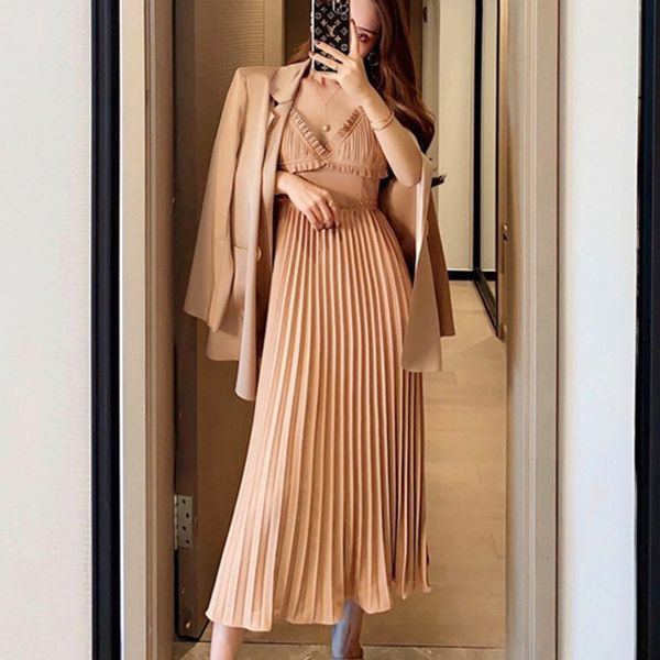 skirt spring autumn korean two for women solid casual blazers pleated long dress suits female office lady 2 piece set hdn6, Black
skirt spring autumn korean two for women solid casual blazers pleated long dress suits female office lady 2 piece set hdn6, Black