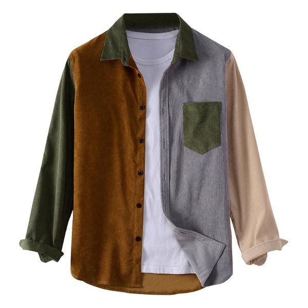 patchwork corduroy shirts men pocket design breathable comfortable long sleeve clothes party chemise homme casual shirt for men's, White;black
patchwork corduroy shirts men pocket design breathable comfortable long sleeve clothes party chemise homme casual shirt for men's, White;black
