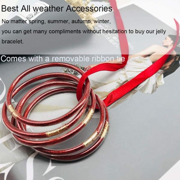 bangle bling 5pcs red color glitter jelly bracelet plastic w shinning powder lining fashion jewelry lightweight, Black
bangle bling 5pcs red color glitter jelly bracelet plastic w shinning powder lining fashion jewelry lightweight, Black