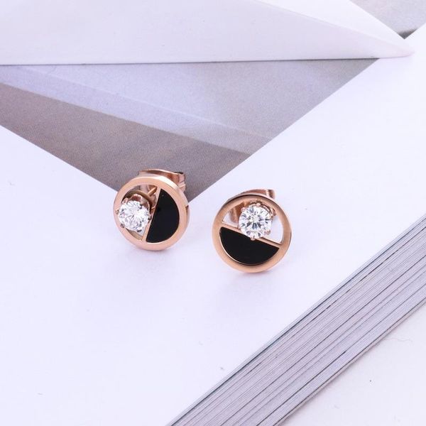 fashion cubic zirconia black round stud earrings for women rose gold stainless steel small jewelry, Golden;silver
fashion cubic zirconia black round stud earrings for women rose gold stainless steel small jewelry, Golden;silver