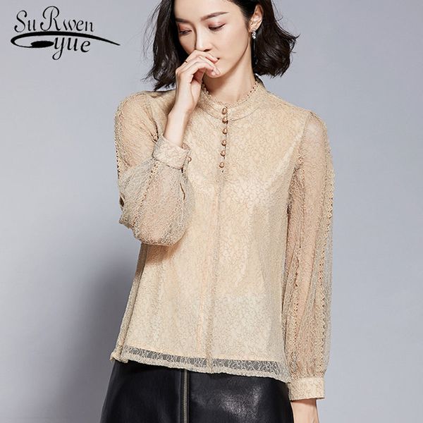 spring lace women shirt long-sleeved womens and blouse elegant feminine blusa slong sleeve 1825 50 210521, White
spring lace women shirt long-sleeved womens and blouse elegant feminine blusa slong sleeve 1825 50 210521, White