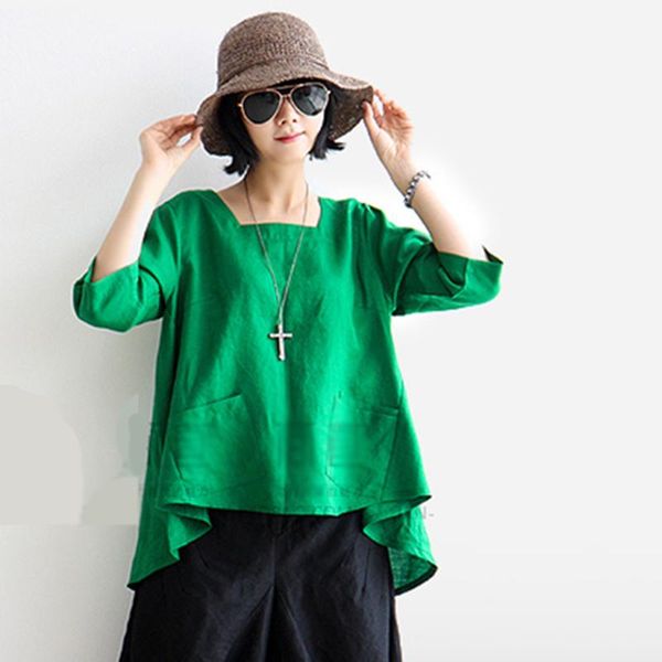 women's blouses & shirts women 2021 vintage loose linen cotton ethnic shirt ladies retro square collar literary red blusas female cute, White
women's blouses & shirts women 2021 vintage loose linen cotton ethnic shirt ladies retro square collar literary red blusas female cute, White