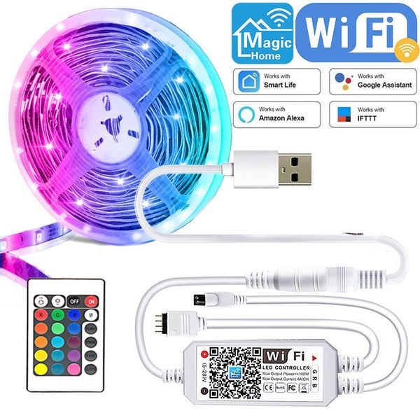 strips 5 meter wifi led usb tape smd 5v rgb light strip works with alexa flexible smart tv backlight
strips 5 meter wifi led usb tape smd 5v rgb light strip works with alexa flexible smart tv backlight