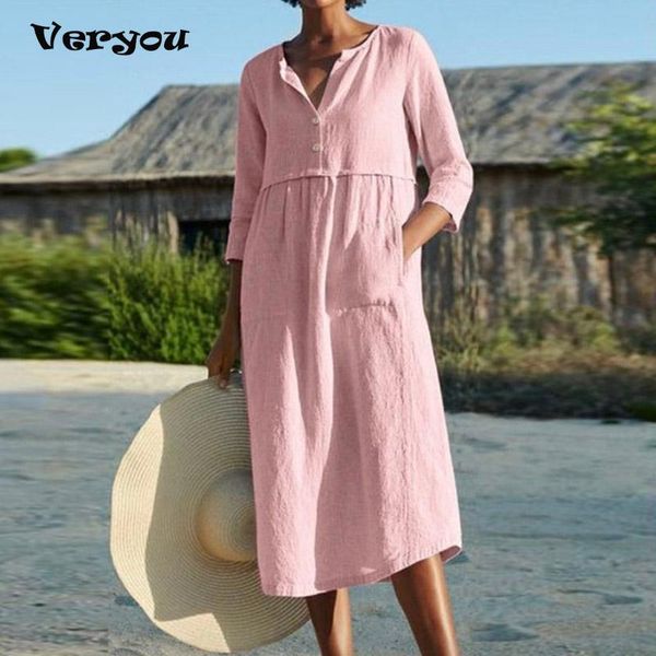 casual dresses women summer beach dress 3/4 sleeve solid boho party elegant o neck button pocket sundress vestidos, Black;gray
casual dresses women summer beach dress 3/4 sleeve solid boho party elegant o neck button pocket sundress vestidos, Black;gray