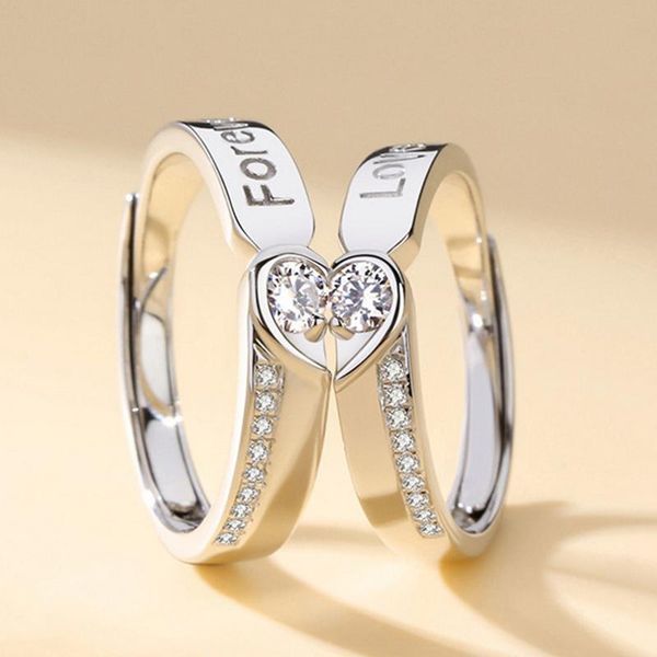 wedding rings trendy luxury heart engagement ring couple heartbeat forever endless love letter hollow star open anniversary gift, Slivery;golden
wedding rings trendy luxury heart engagement ring couple heartbeat forever endless love letter hollow star open anniversary gift, Slivery;golden