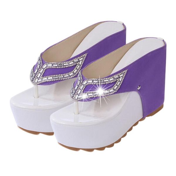 dress shoes 2021 summer thick bottom platform flip flops rhinestone wedge heel patchwork woman sandals, Black
dress shoes 2021 summer thick bottom platform flip flops rhinestone wedge heel patchwork woman sandals, Black