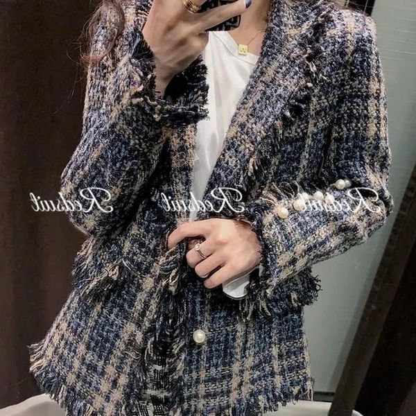 women's wool & blends tassel tweed women plaid jacket elegant office lady winter fashion coat female trend autumn coats jackets, Black
women's wool & blends tassel tweed women plaid jacket elegant office lady winter fashion coat female trend autumn coats jackets, Black