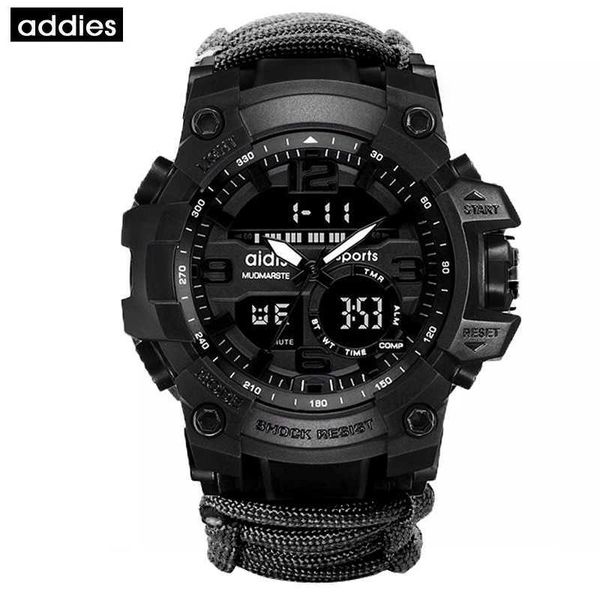 survive outdoor men watch emergency 50m waterproof paracord knife compass multi-function wristwatch digital quartz relogios 210728, Slivery;brown
survive outdoor men watch emergency 50m waterproof paracord knife compass multi-function wristwatch digital quartz relogios 210728, Slivery;brown