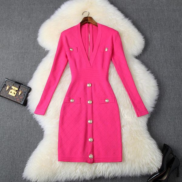 casual dresses european and american women's autumn winter 2021 style long-sleeved v-neck beautiful buttons slim fashion knit dress, Black;gray
casual dresses european and american women's autumn winter 2021 style long-sleeved v-neck beautiful buttons slim fashion knit dress, Black;gray