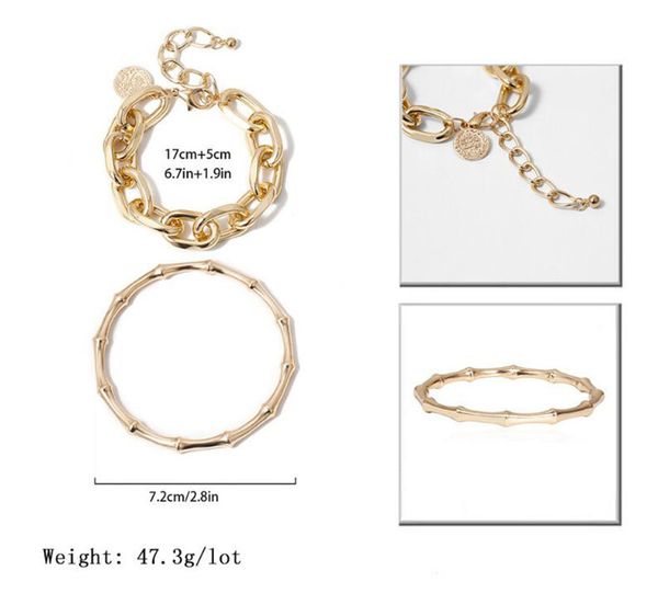 2pcs/lot punk miami link chain curb cuban thick bracelets bangles carved coin pendant gold color chunky bamboo bracelet jewelry 5 sets, Black
2pcs/lot punk miami link chain curb cuban thick bracelets bangles carved coin pendant gold color chunky bamboo bracelet jewelry 5 sets, Black