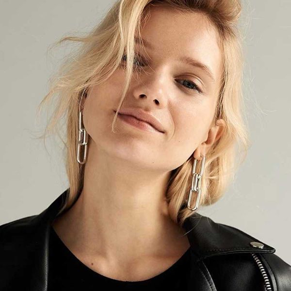 dangle & chandelier chain earring stainless steel earrings for women unusual punk drop long female jewelry, Silver
dangle & chandelier chain earring stainless steel earrings for women unusual punk drop long female jewelry, Silver