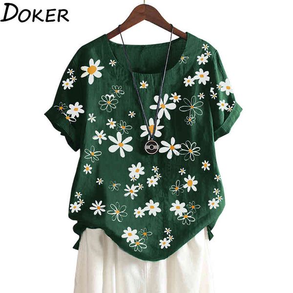 vintage t shirt women summer floral o-neck short sleeve t-shirt woman plus size oversized streetwear tee shirt femme 210423, White
vintage t shirt women summer floral o-neck short sleeve t-shirt woman plus size oversized streetwear tee shirt femme 210423, White
