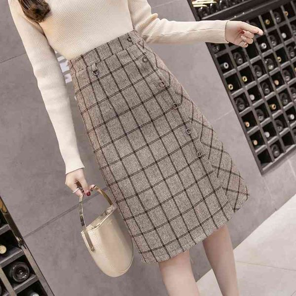 autumn and winter thick woolen cloth plaid skirt casual fashion waist pleated elegant 210527, Black
autumn and winter thick woolen cloth plaid skirt casual fashion waist pleated elegant 210527, Black
