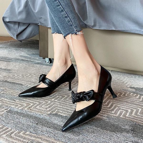 arrival women butterfly knot party prom pumps spring summer fashion shoes genuine leather brand woman dress, Black
arrival women butterfly knot party prom pumps spring summer fashion shoes genuine leather brand woman dress, Black