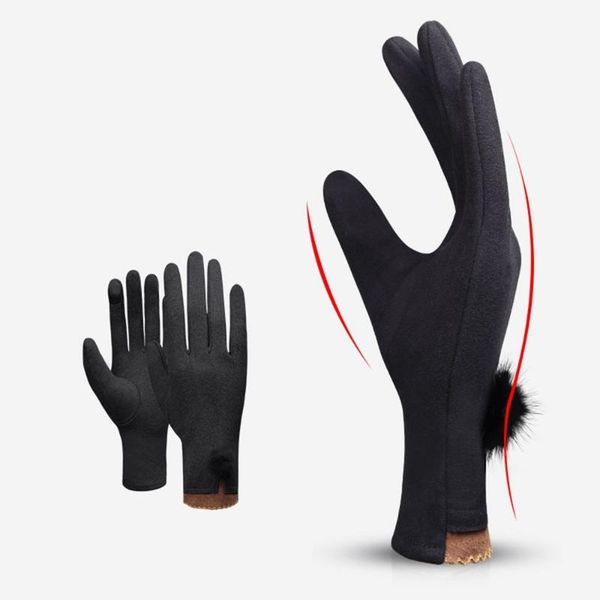 five fingers gloves breathable women simple plus velvet fur ball suede leather mittens full finger touch screen female, Blue;gray
five fingers gloves breathable women simple plus velvet fur ball suede leather mittens full finger touch screen female, Blue;gray