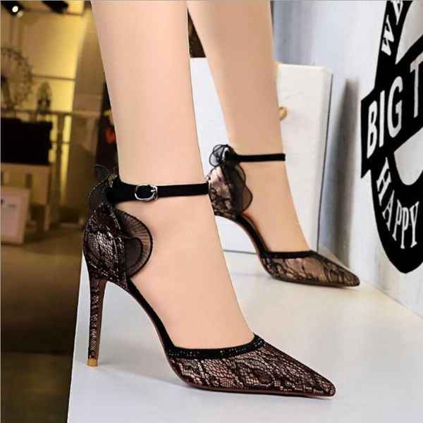 dress shoes high heel women woman fashion lace 2021 summer banquet shallow pointed hollow sandals heels d205, Black
dress shoes high heel women woman fashion lace 2021 summer banquet shallow pointed hollow sandals heels d205, Black