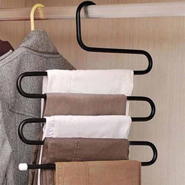 hangers & racks magic s-type 5 layers saving space clothing hanger multifunction stainless steel scarf trousers pants closet belt holder rac
hangers & racks magic s-type 5 layers saving space clothing hanger multifunction stainless steel scarf trousers pants closet belt holder rac