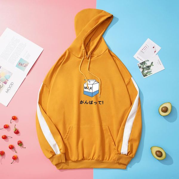 women's hoodies & sweatshirts autumn spring sweatshirt women loose contrast color patchwork hooded casual harajuku kawaii funny milk pr, Black
women's hoodies & sweatshirts autumn spring sweatshirt women loose contrast color patchwork hooded casual harajuku kawaii funny milk pr, Black