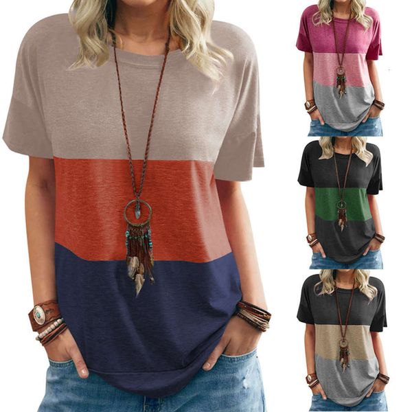 women's t-shirt 2021 spring and summer color contrast pocket round neck short sleeve loose u32l, White
women's t-shirt 2021 spring and summer color contrast pocket round neck short sleeve loose u32l, White