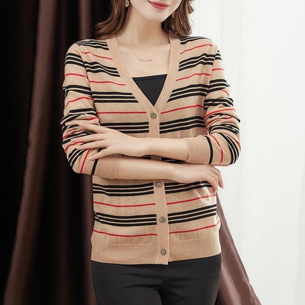 women's knits & tees striped cardigan loose fit with 2021 spring and autumn long sleeve thin knitwear short sweater coat, White
women's knits & tees striped cardigan loose fit with 2021 spring and autumn long sleeve thin knitwear short sweater coat, White