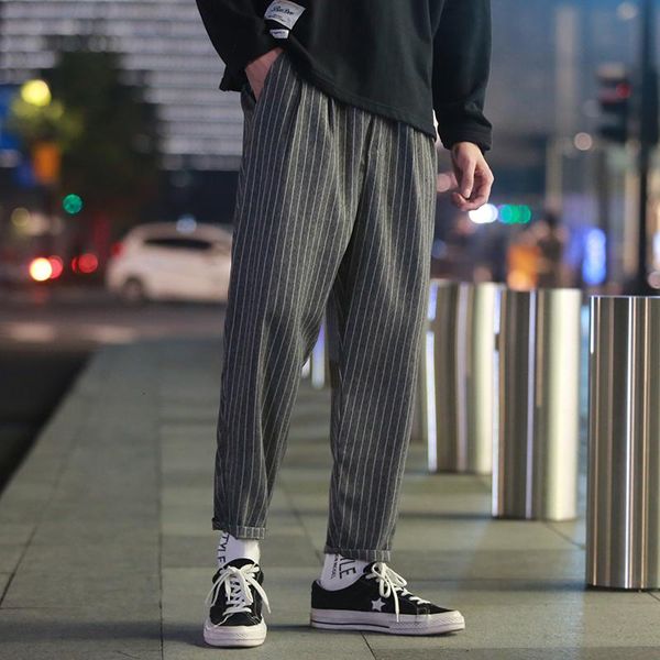 men's pants autumn harem slim fashion business casual dress man streetwear wild hip hop stripe trousers male m-5xl, Black
men's pants autumn harem slim fashion business casual dress man streetwear wild hip hop stripe trousers male m-5xl, Black