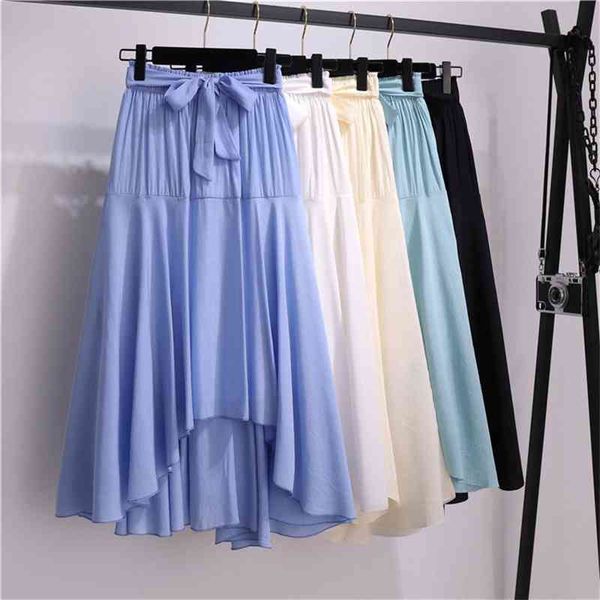 elegant lining long skirt womens korean bowknot summer long irregular sweet fashion beach skirts 210420, Black
elegant lining long skirt womens korean bowknot summer long irregular sweet fashion beach skirts 210420, Black