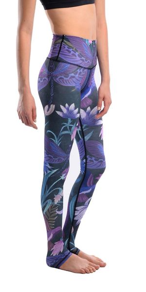 women's leggings women dragonfly with lotus print fitness quick dry exercise high waist ankle length energy pants trousers ropa mujer, Black
women's leggings women dragonfly with lotus print fitness quick dry exercise high waist ankle length energy pants trousers ropa mujer, Black