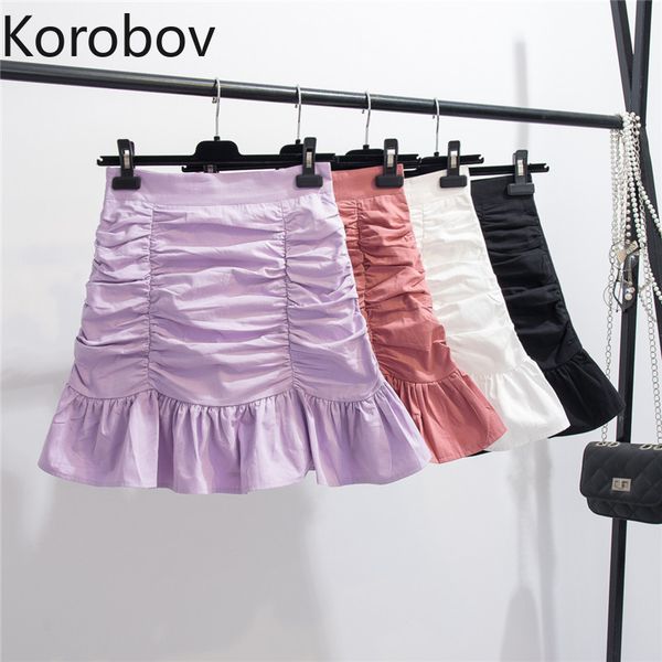 korobov women mini skirts korean sweet chic a-line skirt vintage high waist elegant skirts new summer faldas mujer 210430, Black
korobov women mini skirts korean sweet chic a-line skirt vintage high waist elegant skirts new summer faldas mujer 210430, Black