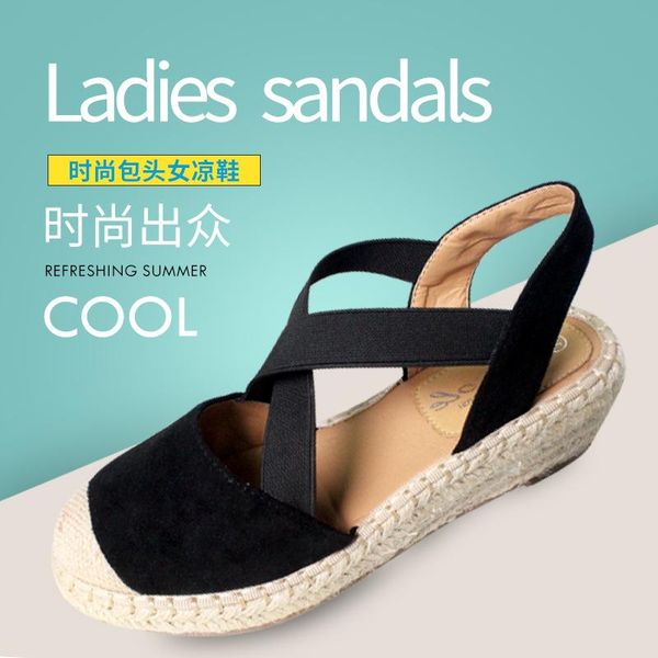 sandals fashion baotou women 2021 cross strap wedge slippers shoes platform shoe, Black
sandals fashion baotou women 2021 cross strap wedge slippers shoes platform shoe, Black
