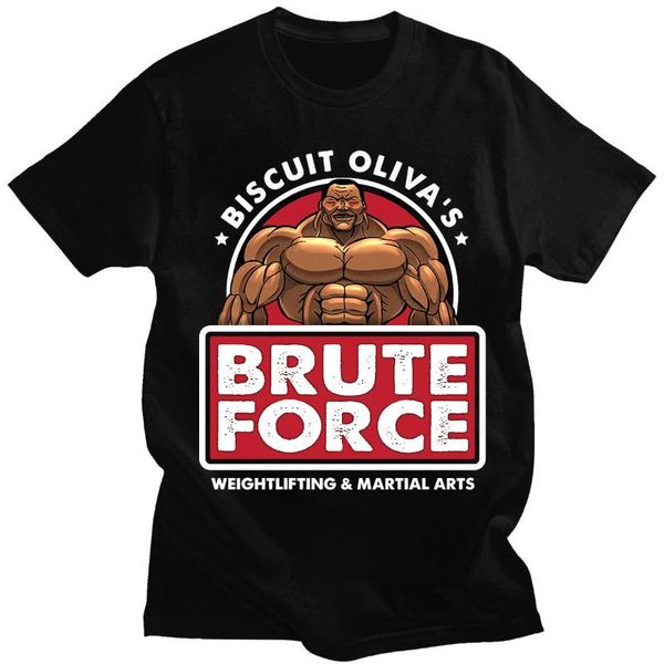 men's t-shirts biscuit oliva brute force est tshirts grappler baki hanma yujiro dou manga men harajuku fabric streetwear round neck t s, White;black
men's t-shirts biscuit oliva brute force est tshirts grappler baki hanma yujiro dou manga men harajuku fabric streetwear round neck t s, White;black