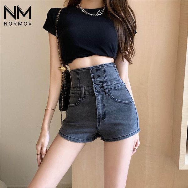 women's shorts normov denim women summer buttons high waist jeans with pockets female fashion casual back tether tight short, White;black
women's shorts normov denim women summer buttons high waist jeans with pockets female fashion casual back tether tight short, White;black