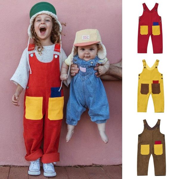 jumpsuits baby clothing children's boy girls overalls trousers color matching bib pocket cute fashion jumpsuit suit, Blue
jumpsuits baby clothing children's boy girls overalls trousers color matching bib pocket cute fashion jumpsuit suit, Blue