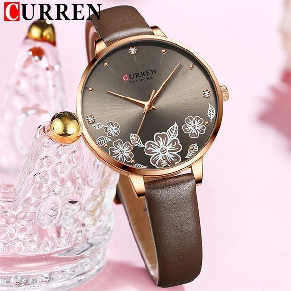 wristwatches curren women watch female waterproof clock genuine leather bracelet brown flower ladies wristwatch gift 9068, Slivery;brown
wristwatches curren women watch female waterproof clock genuine leather bracelet brown flower ladies wristwatch gift 9068, Slivery;brown