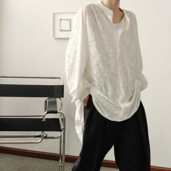 mens casual shirts wear cool style niche design stand collar long sleeve loose solid color shirt oversized vintage, White;black
mens casual shirts wear cool style niche design stand collar long sleeve loose solid color shirt oversized vintage, White;black
