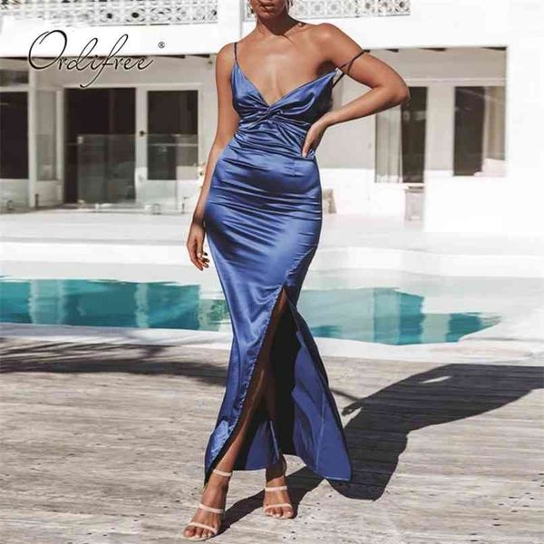 summer women long satin dress silk spaghetti strap split maxi party 210513, Black;gray
summer women long satin dress silk spaghetti strap split maxi party 210513, Black;gray