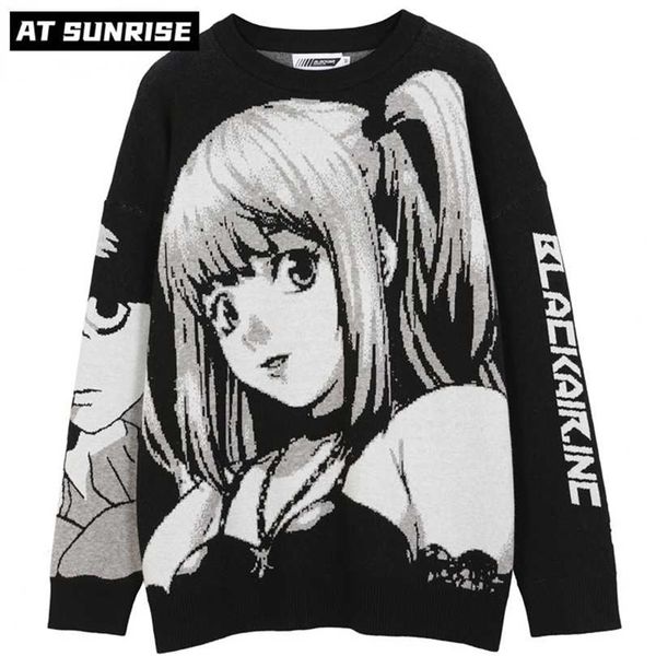 mens hip hop streetwear harajuku sweater vintage retro japanese style anime girl knitted autumn cotton pullover 211108, White;black
mens hip hop streetwear harajuku sweater vintage retro japanese style anime girl knitted autumn cotton pullover 211108, White;black