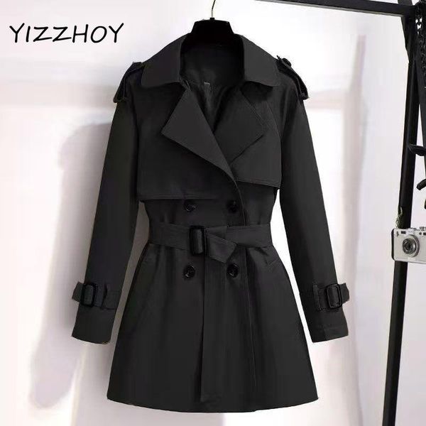 women's trench coats yizzhoy spring autumn women turn-down collar elegant windbreaker office lady loose long sleeve double breasted wit, Tan;black
women's trench coats yizzhoy spring autumn women turn-down collar elegant windbreaker office lady loose long sleeve double breasted wit, Tan;black