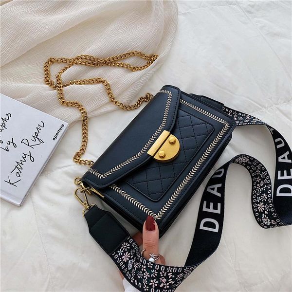 fashion woman flap shoulder bag black pu leather crossbody diamond lattice versatile purses and handbags designer bolsa feminina cross body
fashion woman flap shoulder bag black pu leather crossbody diamond lattice versatile purses and handbags designer bolsa feminina cross body