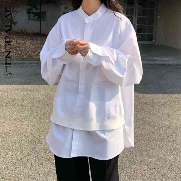 spring chic stand lead blouses white oversize false two paper split joint long sleeve female korean shirt fu023 210427
spring chic stand lead blouses white oversize false two paper split joint long sleeve female korean shirt fu023 210427