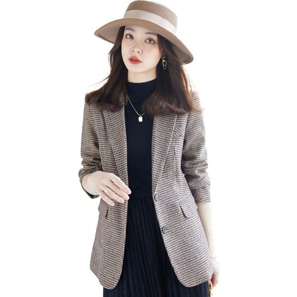 women's suits & blazers women casual blazer plaid khaki high fashion style winter outer formal wear for office ladies jacket, White;black
women's suits & blazers women casual blazer plaid khaki high fashion style winter outer formal wear for office ladies jacket, White;black