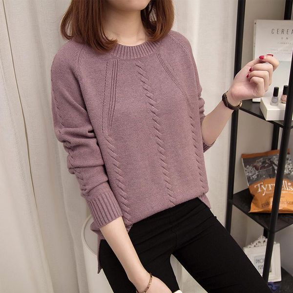 pullover women's sweaters autumn winter o-neck long-sleeved bottoming shirt solid color loose casual women, White;black
pullover women's sweaters autumn winter o-neck long-sleeved bottoming shirt solid color loose casual women, White;black