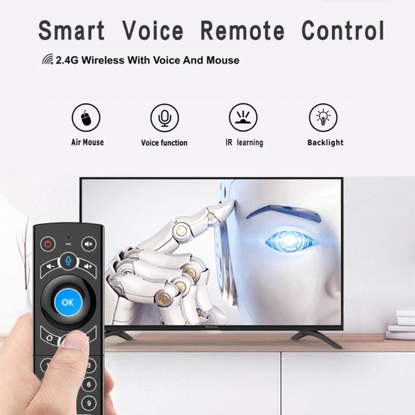 backlit gyro voice air mouse 2.4g smart remote control ir learning for x96 mini h96 max android tv box pk g10s controlers
backlit gyro voice air mouse 2.4g smart remote control ir learning for x96 mini h96 max android tv box pk g10s controlers