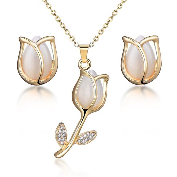 earrings & necklace minhin flower pendant set gold color chain wedding jewelry sets mother's day valentine's gift, Silver
earrings & necklace minhin flower pendant set gold color chain wedding jewelry sets mother's day valentine's gift, Silver