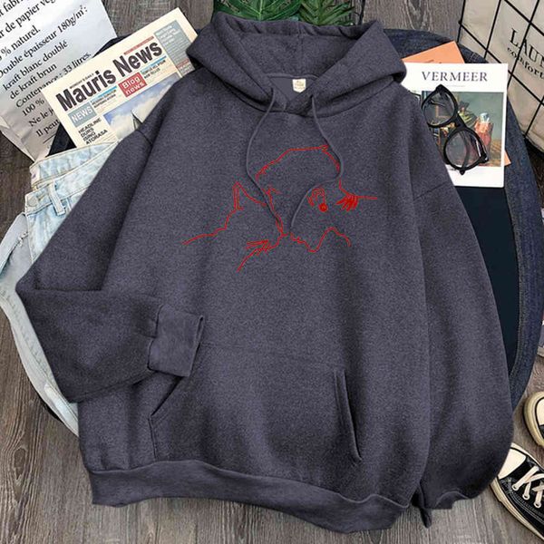 men's and women's hooded long sved sweatshirts, women's , front printing, wool, retro style, comfort, punk, animation, Black
men's and women's hooded long sved sweatshirts, women's , front printing, wool, retro style, comfort, punk, animation, Black