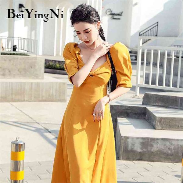 women elegant party dress solid summer puff sleeve long a-line dresses ladies luxury french vestidos pink clothes 210506, Black;gray
women elegant party dress solid summer puff sleeve long a-line dresses ladies luxury french vestidos pink clothes 210506, Black;gray