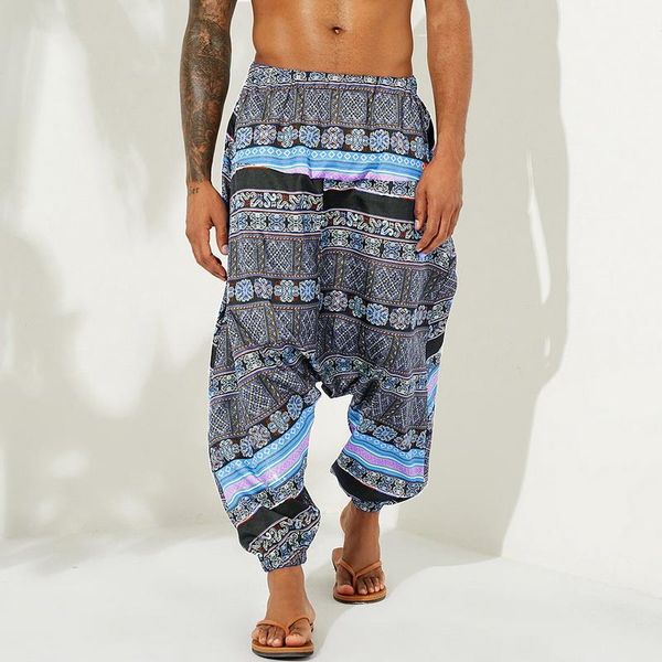 men's pants men fashion boho ethnic style print harem drawstring ankle banded wide leg trousers casual loose slim 2021, Black
men's pants men fashion boho ethnic style print harem drawstring ankle banded wide leg trousers casual loose slim 2021, Black