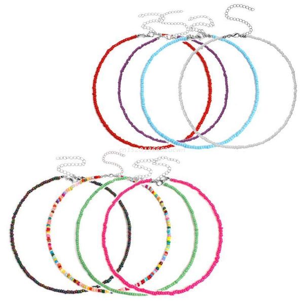 chokers 8pcs bohemia seed bead summer short colorful beaded chain necklace dropship, Golden;silver
chokers 8pcs bohemia seed bead summer short colorful beaded chain necklace dropship, Golden;silver