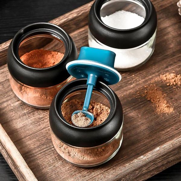 storage bottles & jars 280ml moisture-proof glass spice seasoning containers with spoon for salt sugar oil pepper chili powder
storage bottles & jars 280ml moisture-proof glass spice seasoning containers with spoon for salt sugar oil pepper chili powder