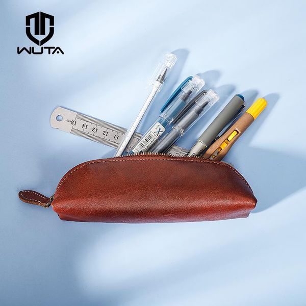 original handmade vintage women pen wallet vegetable tanned leather practical storage pens wallets black brown, Red;black
original handmade vintage women pen wallet vegetable tanned leather practical storage pens wallets black brown, Red;black